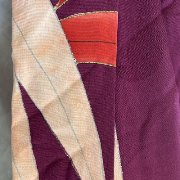 Vintage Japanese bamboo Kimono silk robe. - Picture 12 of 12